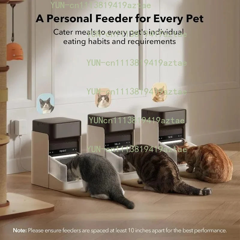 Upgraded 5G Wi-Fi Auto Cat Feeder 3L with App Control, Light Collar Tag, Smart Pet Food Dispenser