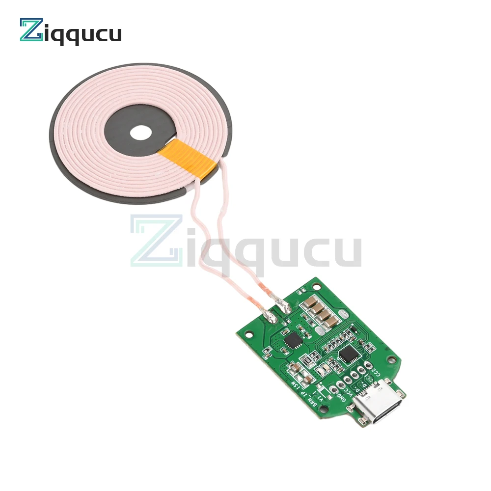 

15W High Power Wireless Charging Transmitter Universal Module DC5V/9V/12V Input Type-C Interface