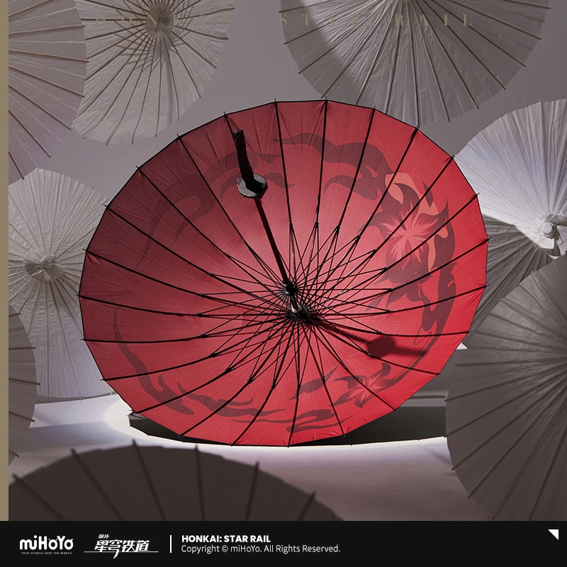 In Stock Official Honkai: Star Rail Acheron Long Handle Umbrella Large Rain Umbrella Anime Figure Game Toy Kids Halloween Gift
