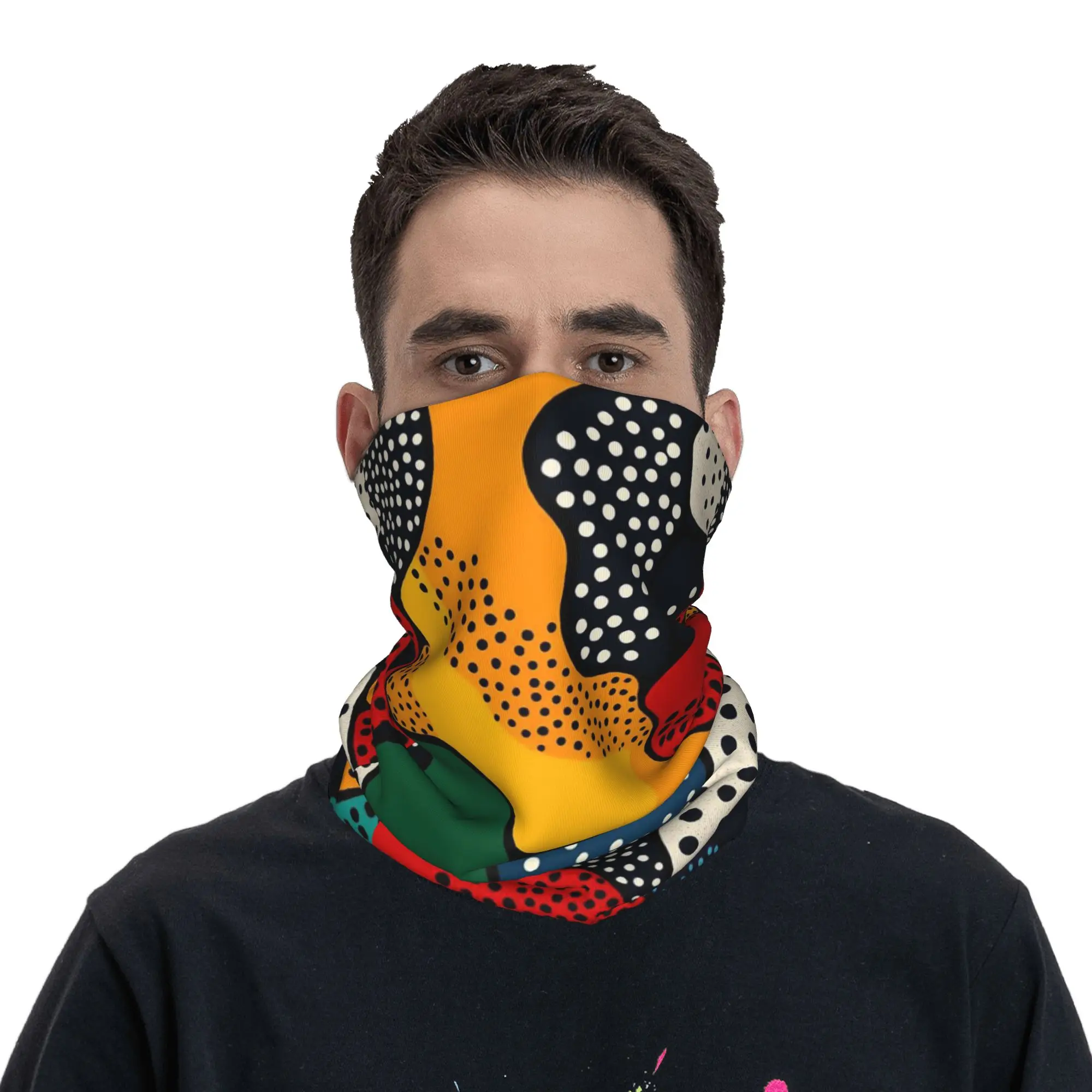 

Архитектурный дизайн в стиле архитектуры жизни. Классический узор в горошек. Бандана-маска для лица с принтом. Шарф-маска для лица. Маска для лица для бега для мужчин и женщин. Зимняя.