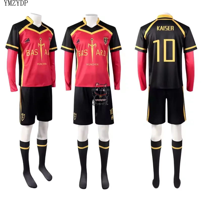 Anime Blue Lock Caesar cosplay costume jerk Munich team jersey multi number Ness Isagi Kurona football jersey Kunigami football