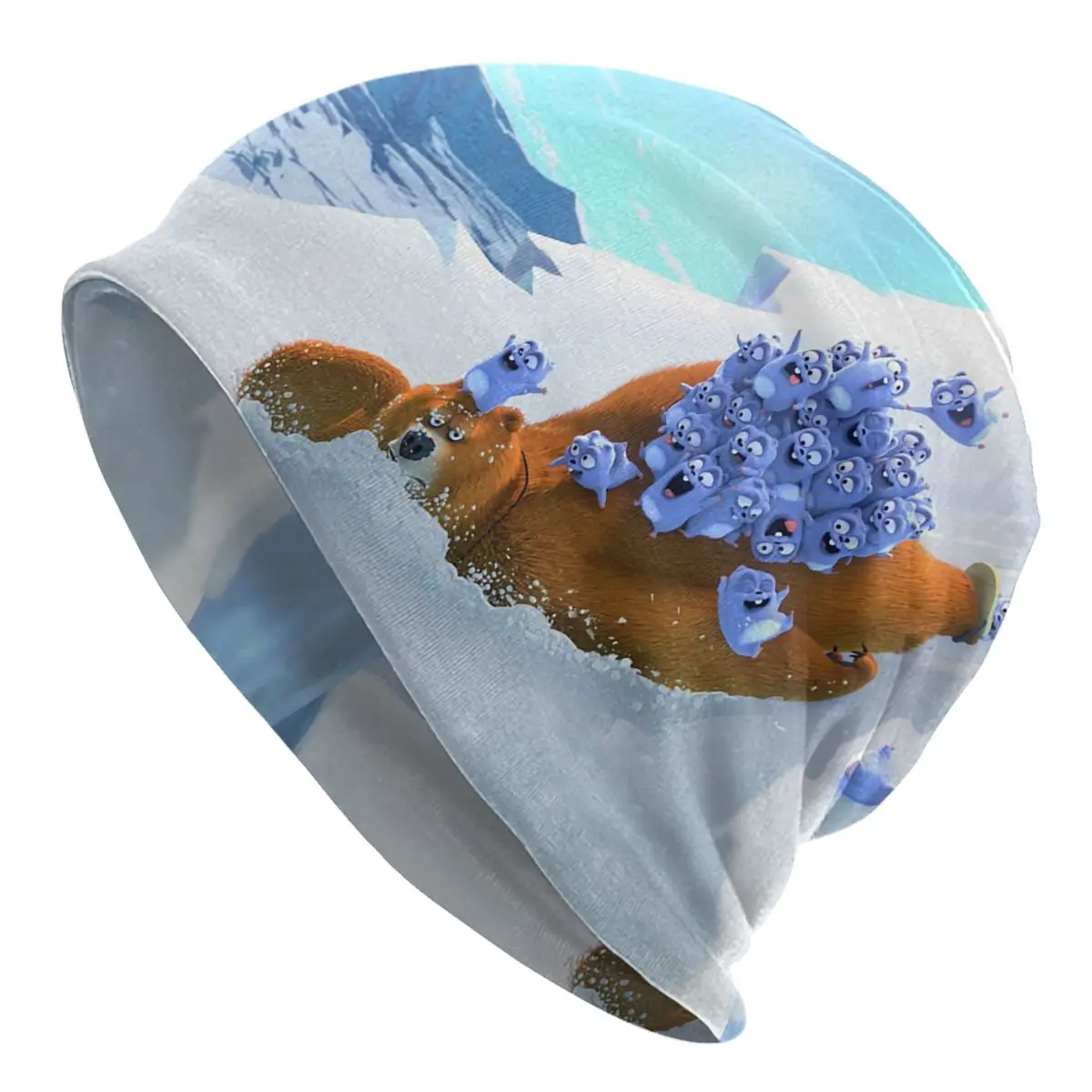 Grizzy Beer Cartoon Skullies Beanies Hat Anime Fashion Unisex Street Caps قبعات بونيه مرنة حرارية دافئة #1