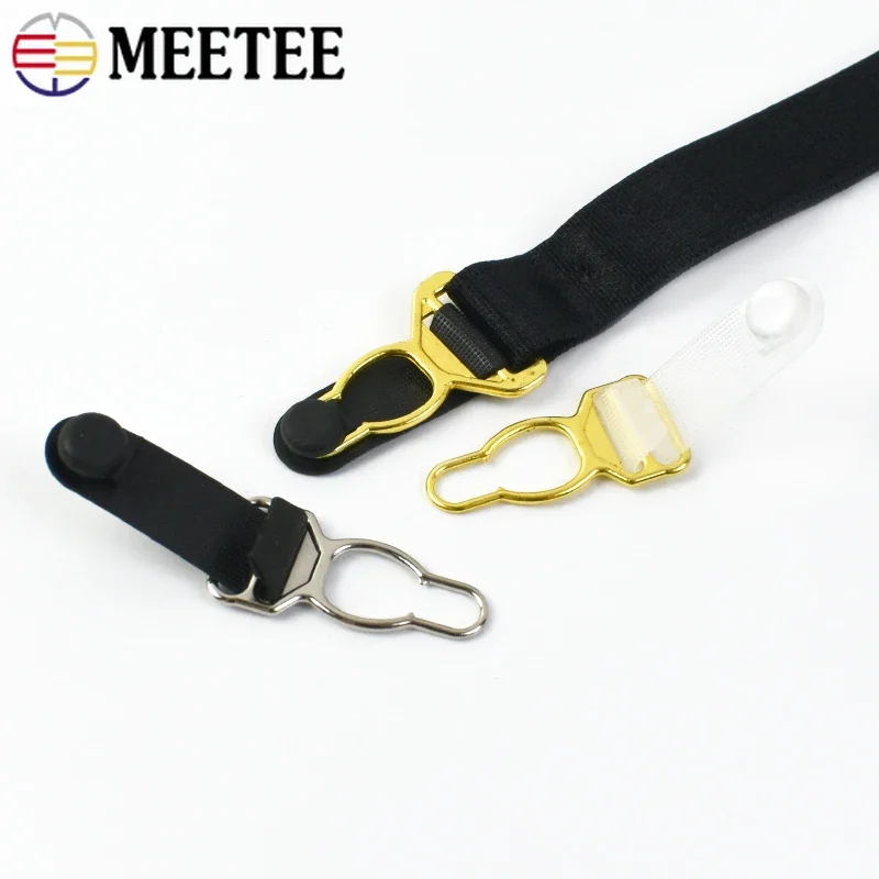 10/20Pcs Meetee 10/12/15/18mm Metal Suspender Leg Belt Sock Clip Hook Underwear Bra Strap Adjuster Clasp Stockings Garter Buckle