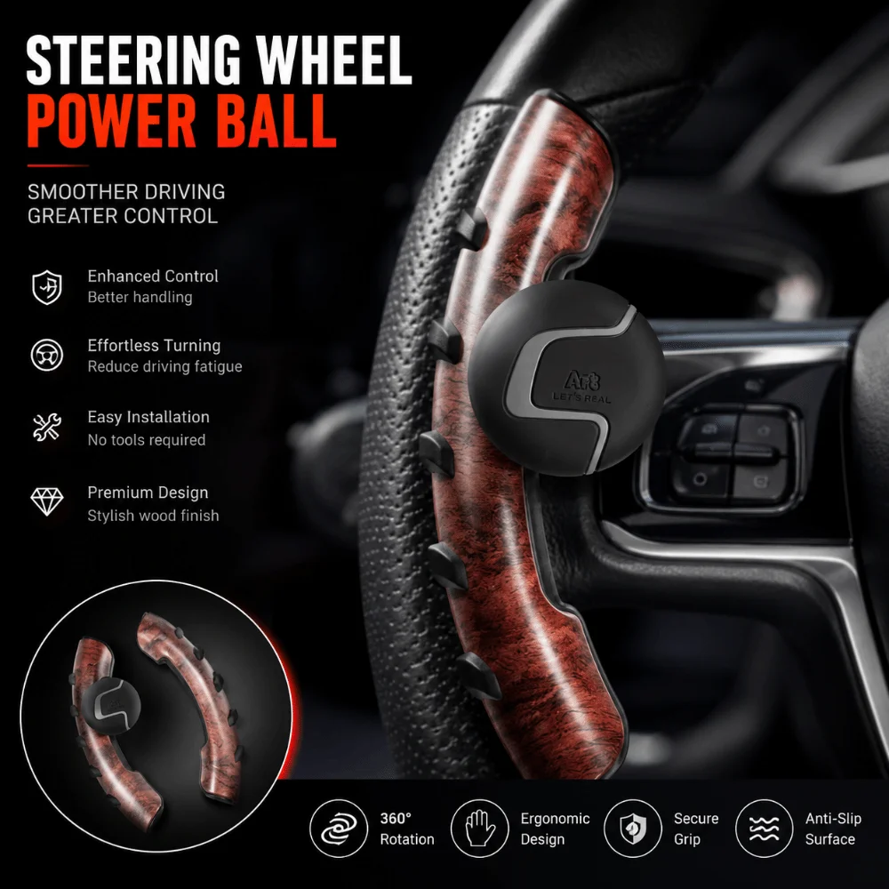 Quick Release Steering Wheel Control Knob Smooth Rotating Bearing Quick Clamp Mounting Power Steering Knob