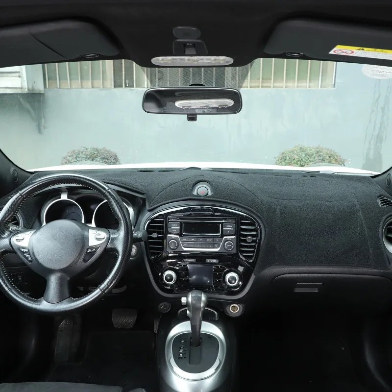 البوليستر الأسود مناسبة لنيسان جوك F15 2011-2019 لوحة سيارة الشمس غطاء للحماية حصيرة الداخلية اكسسوارات السيارات #4