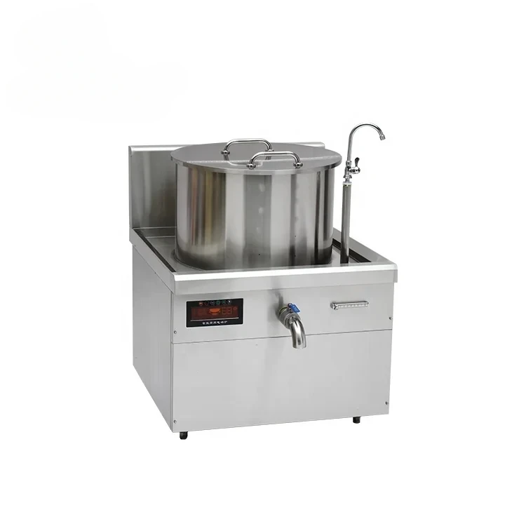 Commercial Kitchen Equipment Vertical Integrated Soup Cooker All in One Induction Soup Cooking Stove