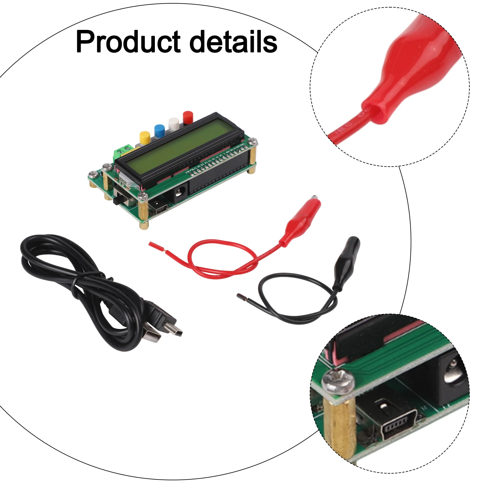 Capacitance Measurement Instrument Capacitance Tester 0.01 PF Resolution 500 KHz Test Frequency Metal Plastic Material
