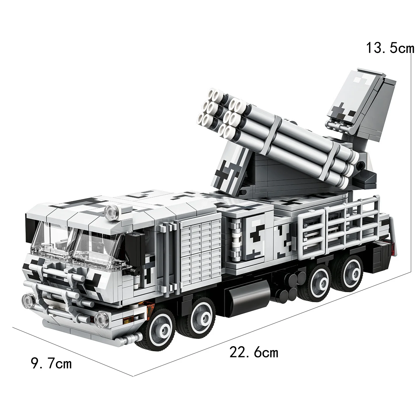 Pantsir SM Luftabwehrsystem Bausteine Russisches Militär-Raketenfahrzeug Armee-Modell DIY Bausteine Lernspielzeug als Geschenk – Detail 3