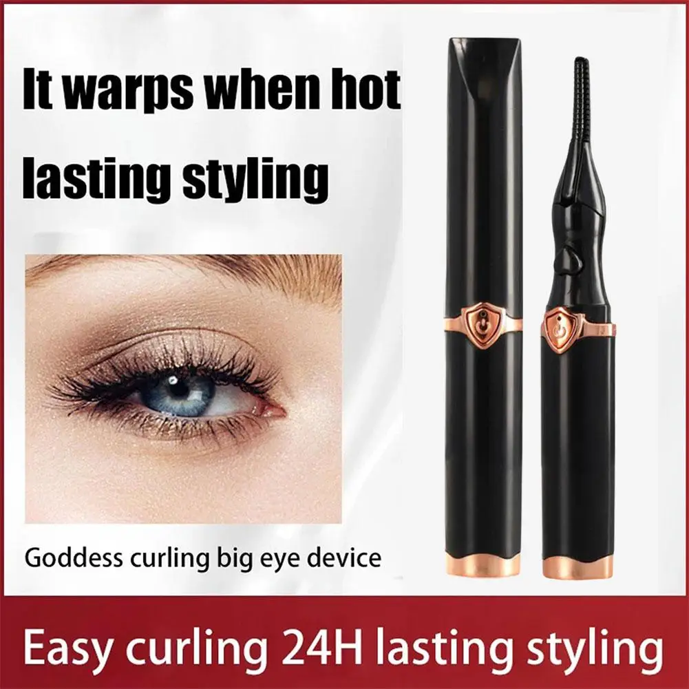 Portable Temperature Mode Heated Eyelashes Curling Electronic Tool Beauty Cosmetic USB Makeup Mascara Curl Tool A9W7