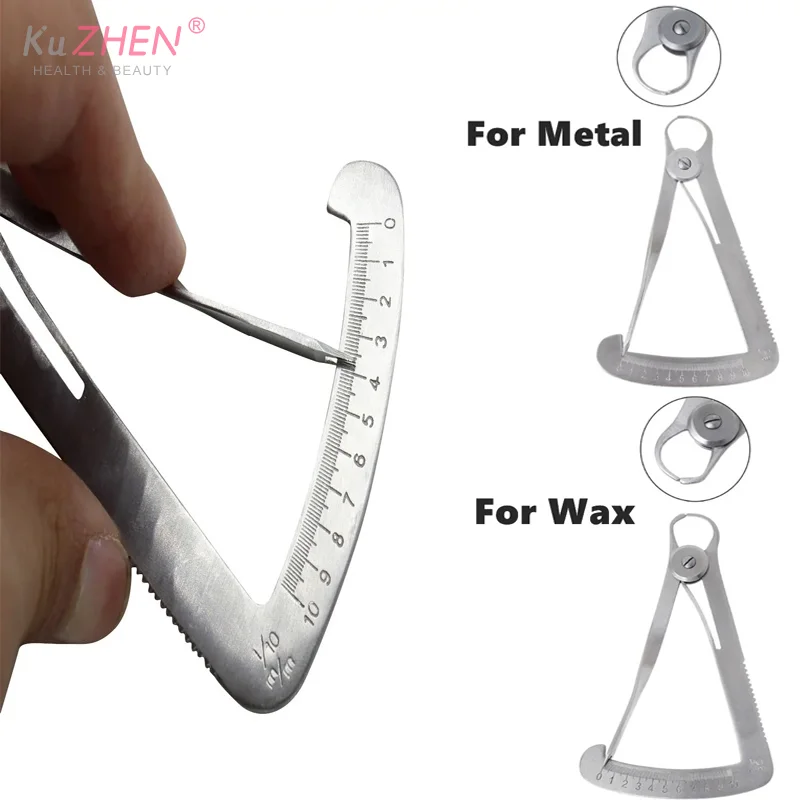 1PCS Dental Orthodontic Caliper Ruler For Wax Crown Gauge Stainless Steel Measuring 0-10mm Dentistry Surgical Instruments Tools
