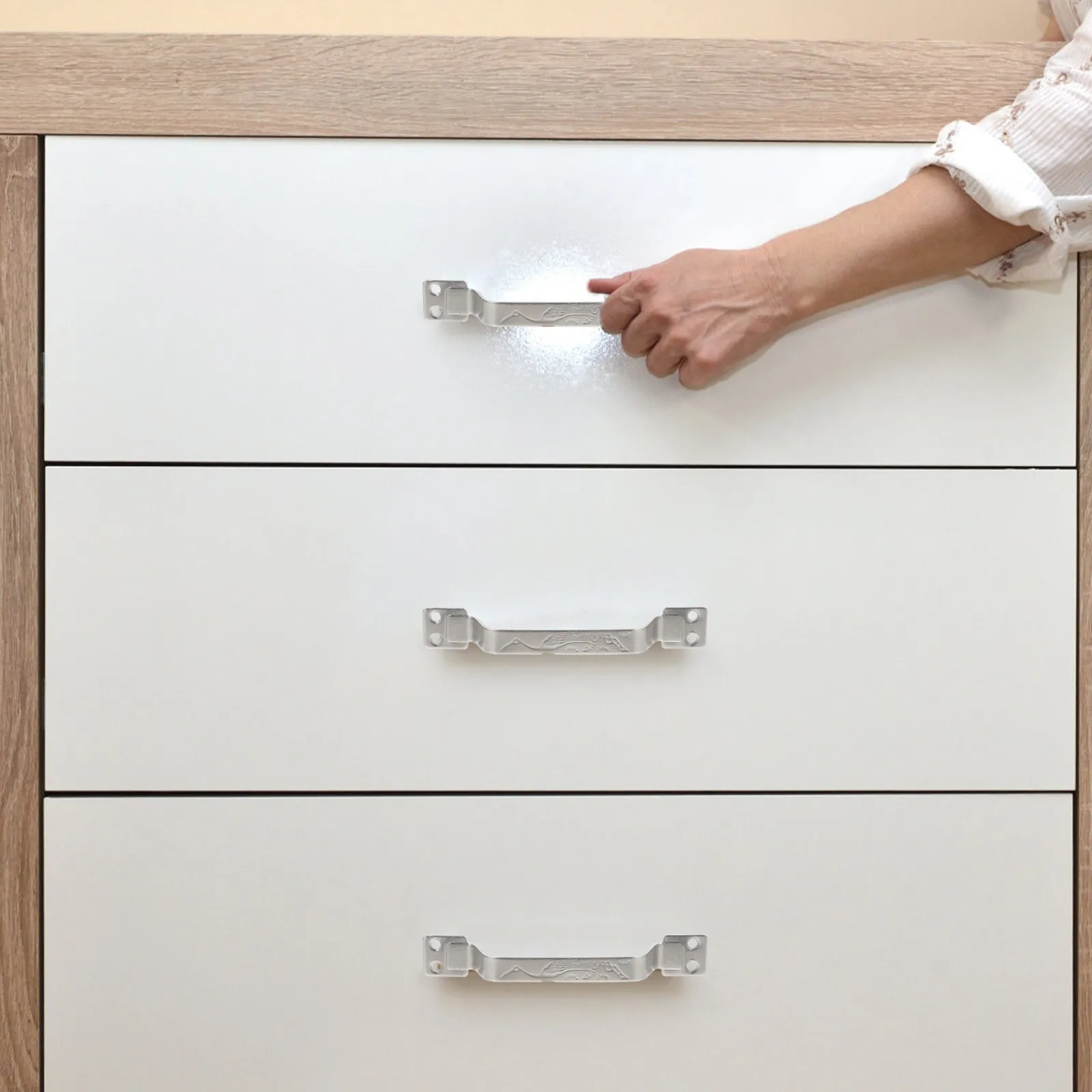 3Pcs Thick Stainless Steel Drawer Handles for Chopping Board Cabinet Door Cupboard Wardrobe Dresser Chest Bookcase Shoe Cabinet