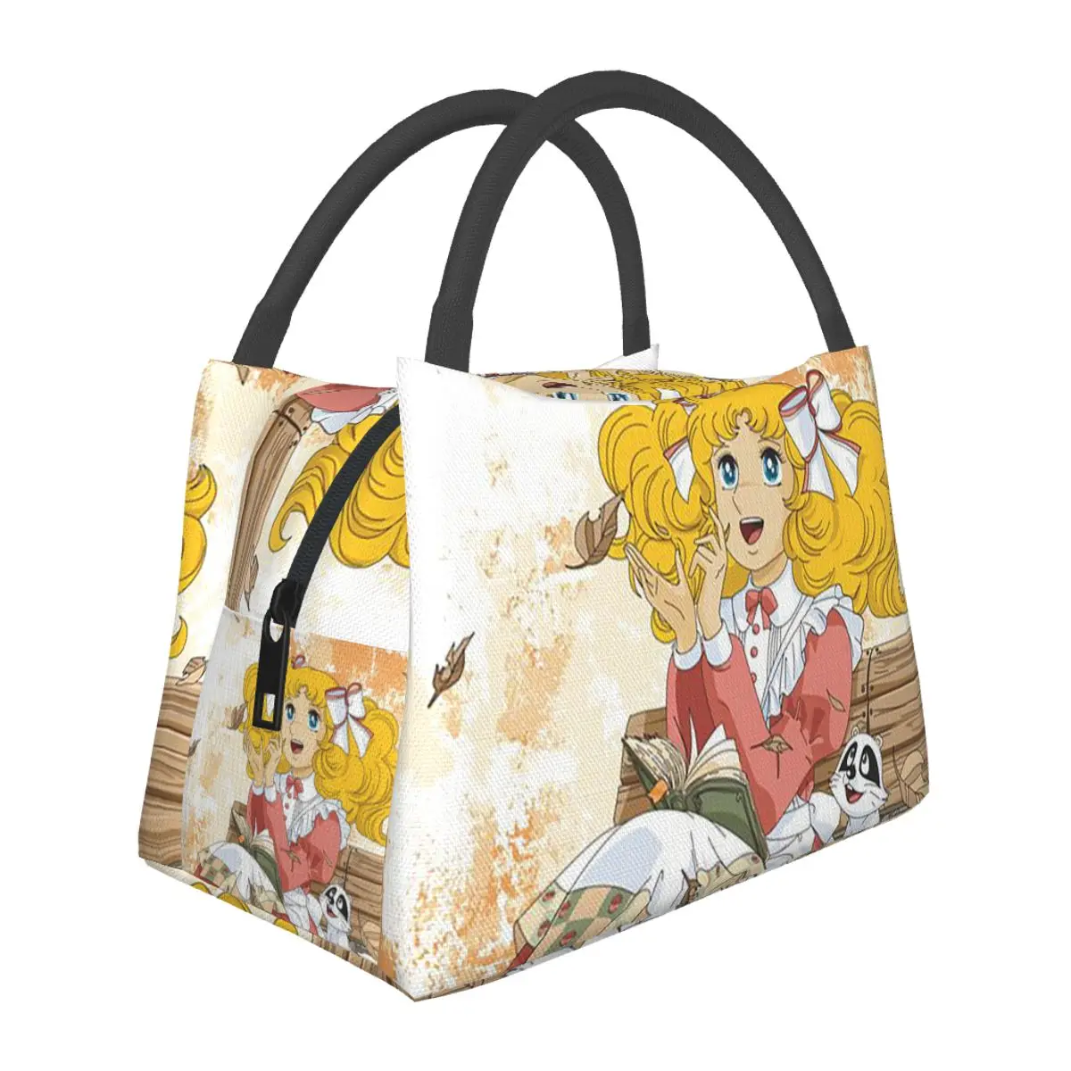 Candy Candy Anime Insulated Lunch Bag for Women Picnic Storage Food Boxes Portable Container Cooler Thermal Lunch Box Tote