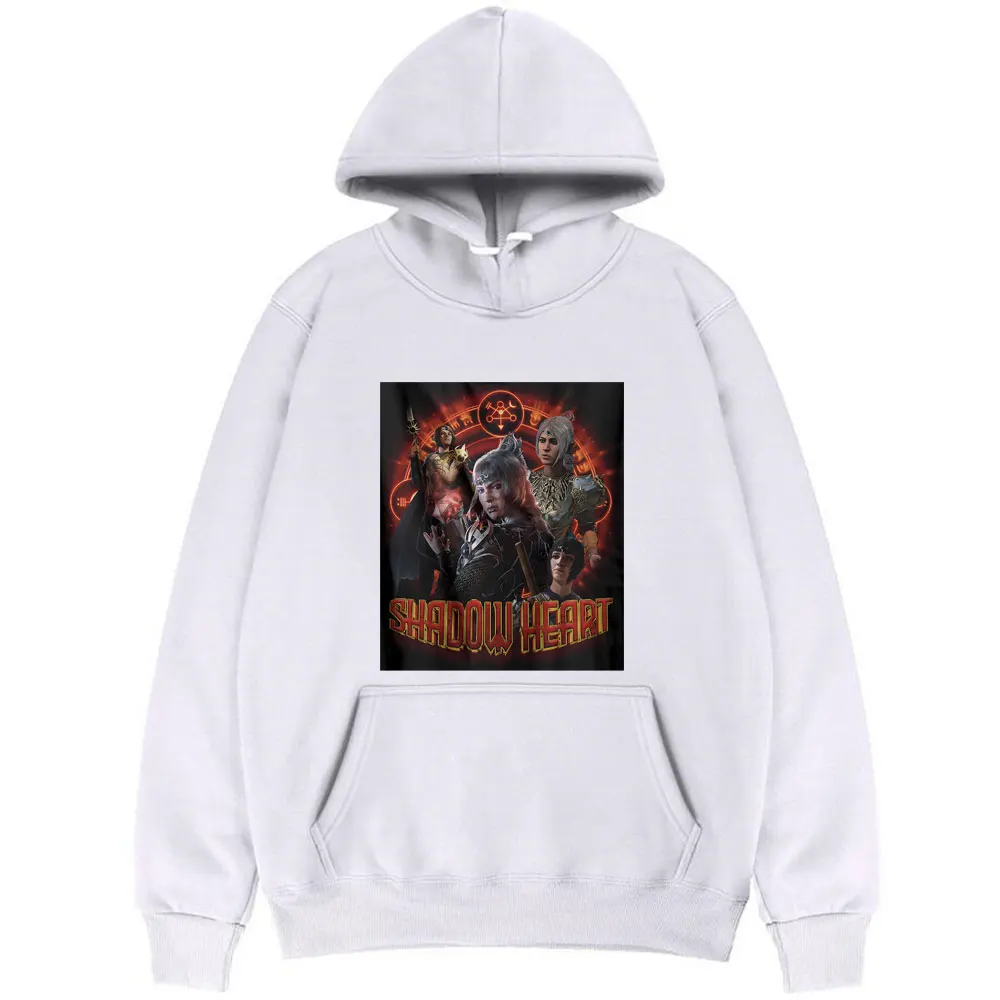 Game Baldur\'s Gate 3 Shadowheart Print Hoodie Men Women Fashion Vintage Oversized Tracksuit Male Casual Fleece Cotton Sweatshirt