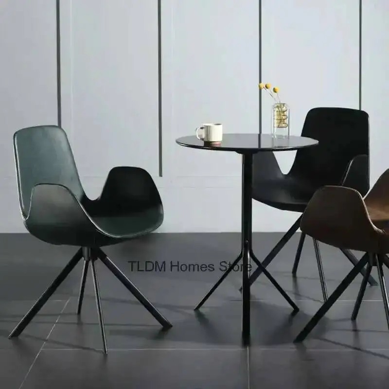 

Backrest Nordic Light Armchair Luxury Office Chair Chairs Modern office Simple Furniture Fashion Iron Computer art Dining Chair