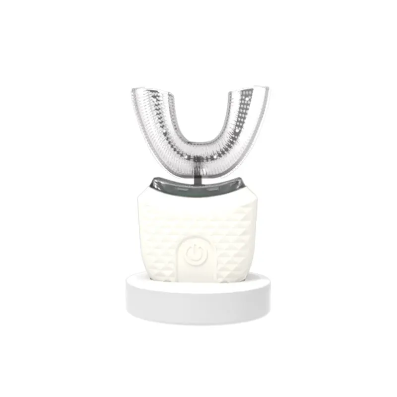 Chữ U Âm Bàn Chải Đánh Răng Điện 360 Độ Tự Động Thông Minh 3 Chế Độ Chải USB Bộ Cốc Sạc Làm Trắng Răng Ánh Sáng Xanh Dương