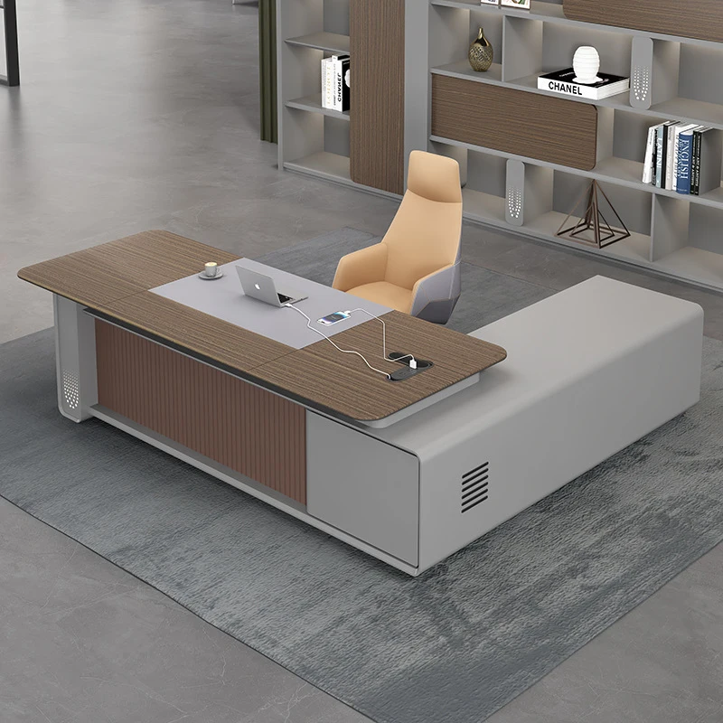 High-End Luxury Lacquered Executive Desk General Managers And Supervisors, Stylish Office Furniture