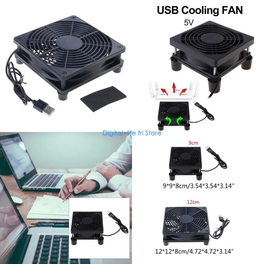 E06D Mute Cooling Fan for Router Set Box Practical Radiator Cooler Replace Part