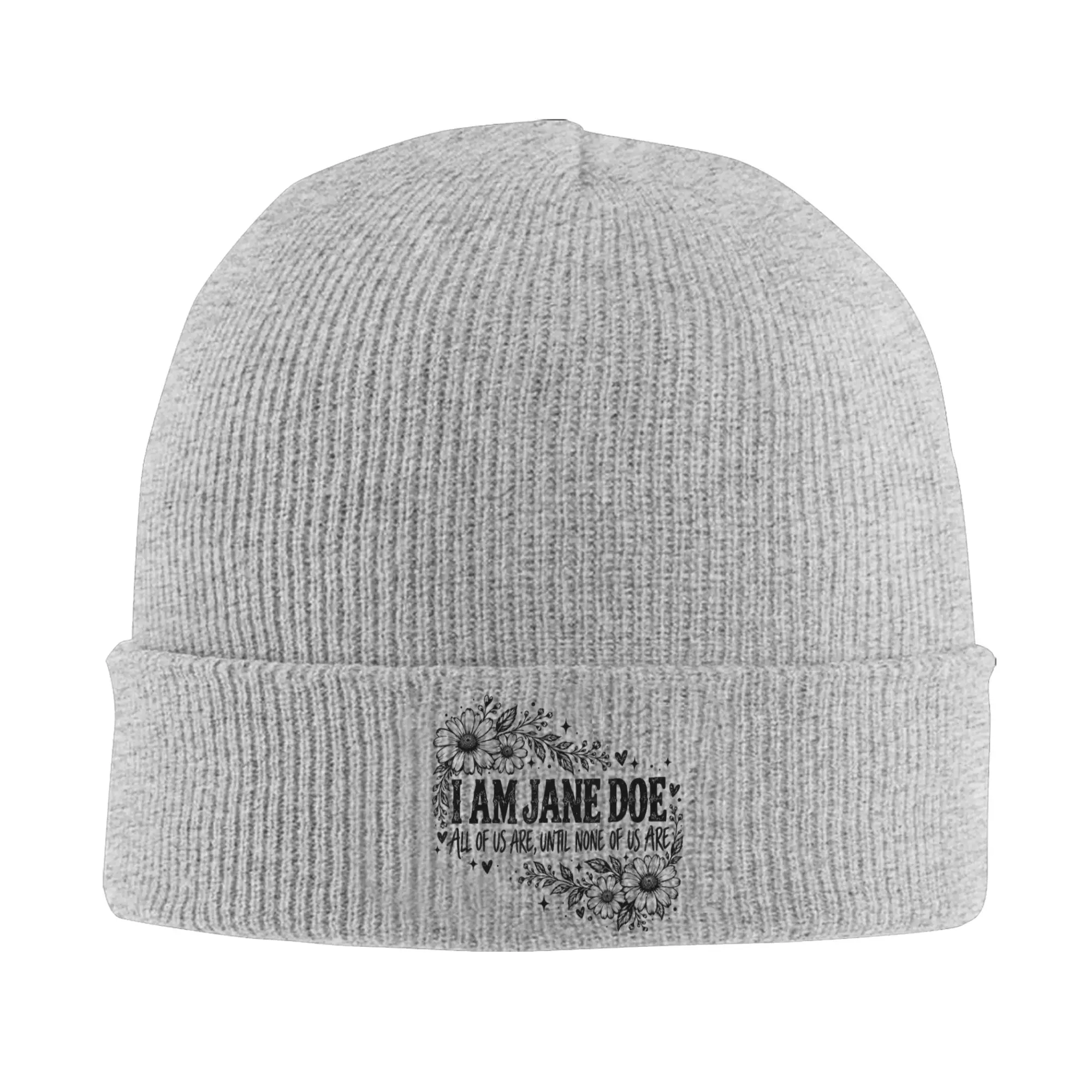 I'm Jane Doe Feminist Statement Women's Rights Knitted Hat Beanies Winter Hat Warm Acrylic  Casual  Cap Men Women Gift