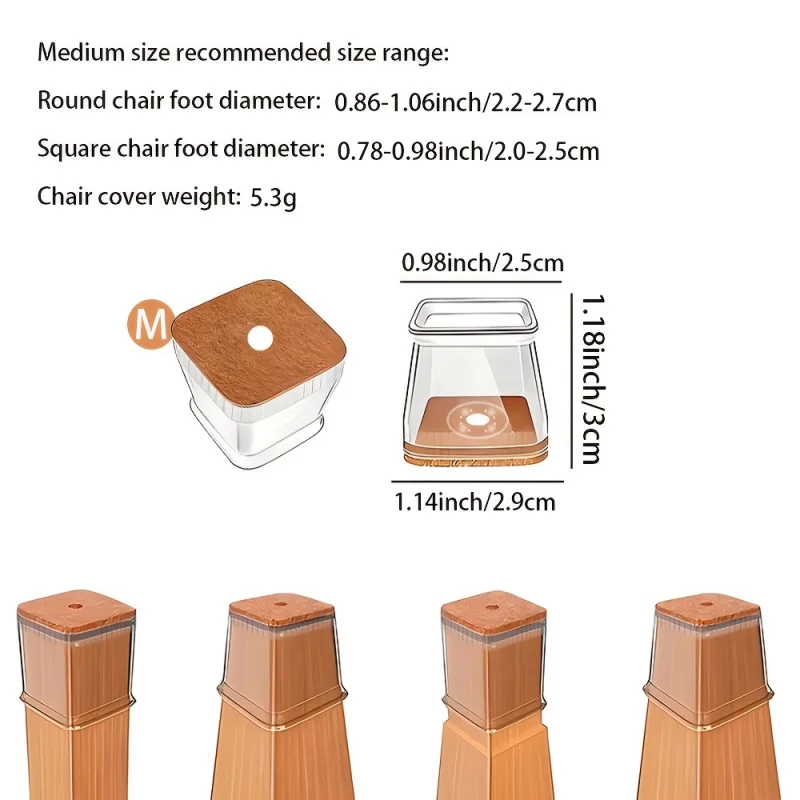 4/10/16Pcs Transparent Chair Covers, Easy Install, Non-slip, Washable Reusable For Hotel Cafe Restaurant