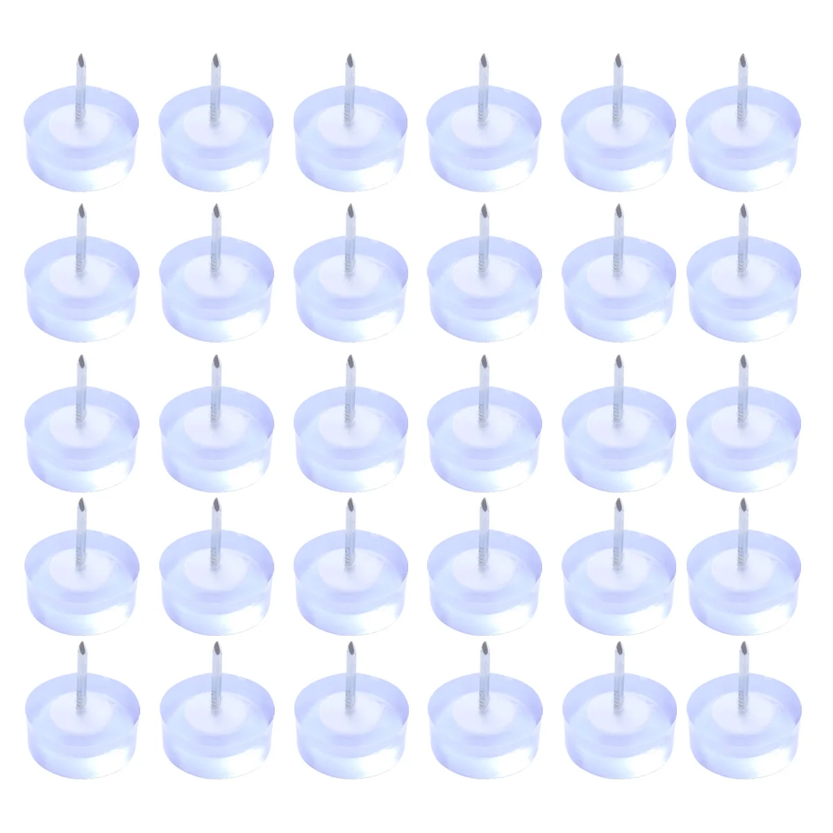 

30 pcs Furniture Legs Durable Iron Plastic Sofa Height Increaser Couch Foot Pads Decorative Tacks Nail Upholstery Sliders