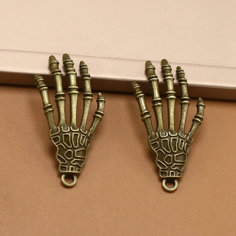 

20Pcs Alloy Hand Bone Pendant Charms Bronze DIY Jewelry Making Accessories for Necklace Bracelet Keychain Scrapbooking DIY Gift