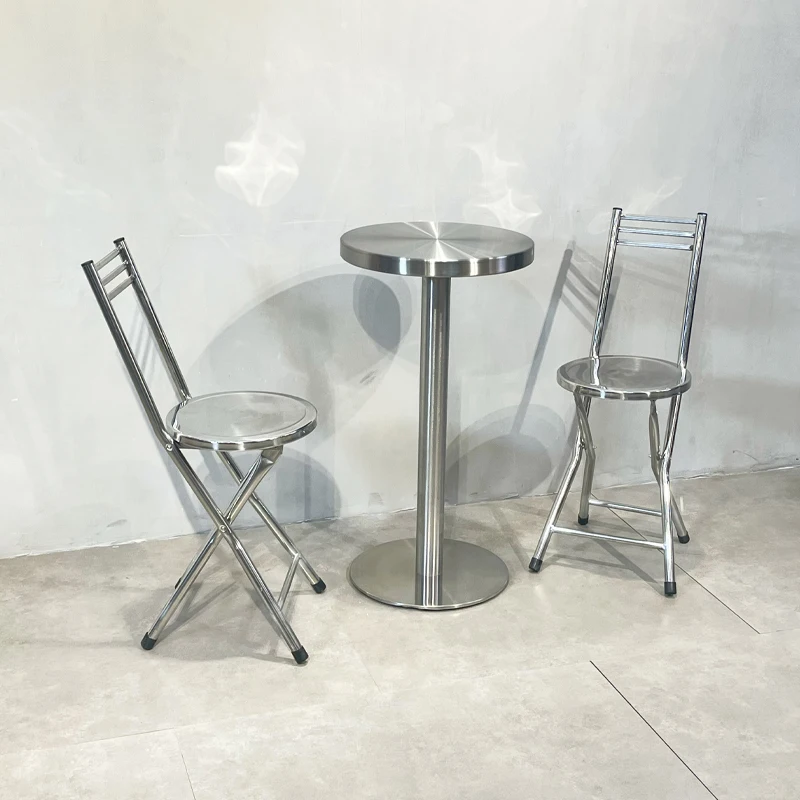 Przemysłowy, wysokiej jakości stół barowy, złoty, okrągły, wysoki stół ze stali nierdzewnej na imprezy, hotel