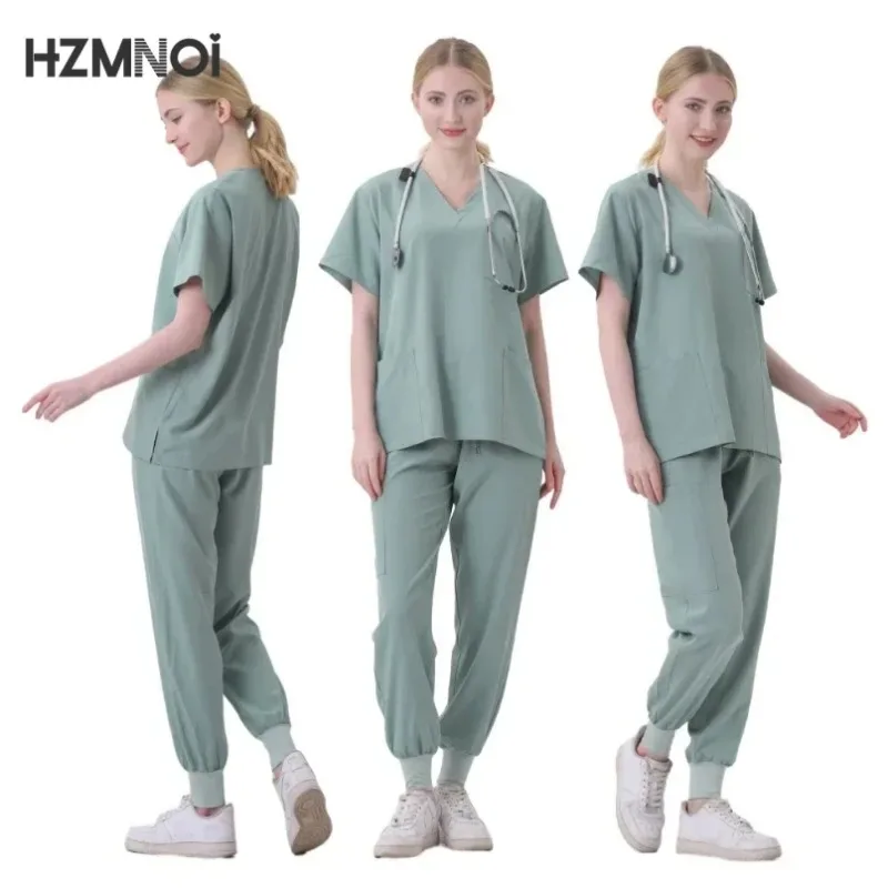 Multicolor Slim Medical Scrubs Uniforme para Mulheres, Acessórios de Enfermagem, Vestidos de Cirurgia Hospitalar, Clínica Dentária e Salão Workwear