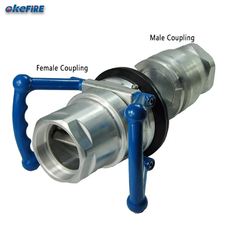 Okefire Dry Disconnect DDC Camlock Quick Male & Female Coupling For Tank Wagons