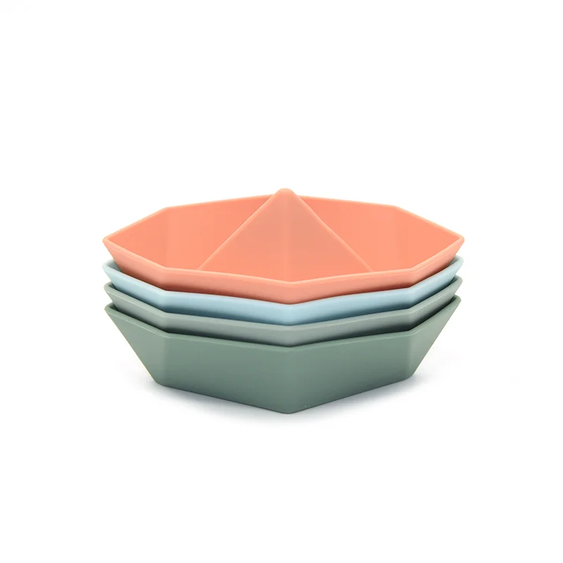 4 pçs/set navio bonito brinquedos de banho do bebê infantil silicone água jogar dos desenhos animados brinquedo praia para crianças