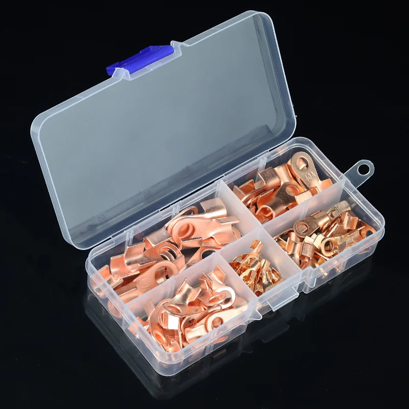 80PCS/10PCS Copper Battery Cable Connector Terminal Open Lugs Wire Terminals Mayitr OT-3A OT-10A OT-20A OT-40A OT-60A