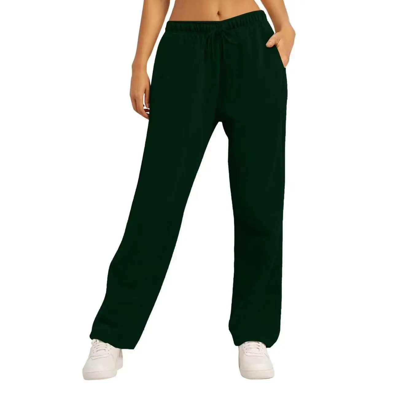 Mens Casual Pants Autumn Winter Fleece Sweatpants Male Running Jogger Sports Gym Trousers Fashion Solid Color Workout Long Pants