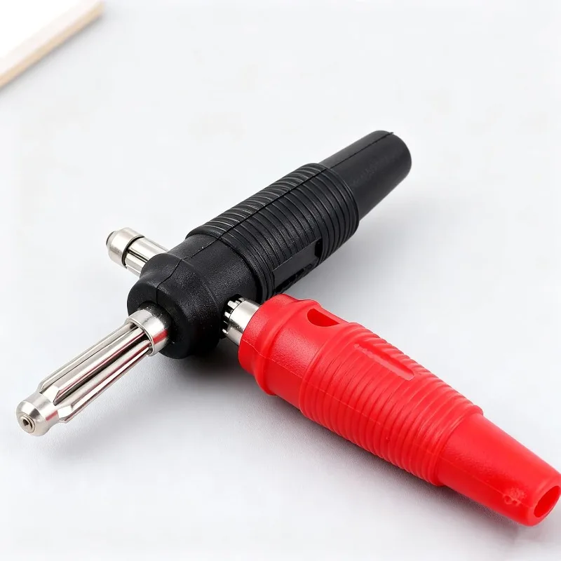 10 Pcs 4mm 32A Speaker Banana Plugs High Current Screw Type Male Banana Plugs Stackable Connector Speaker Cable Adapter