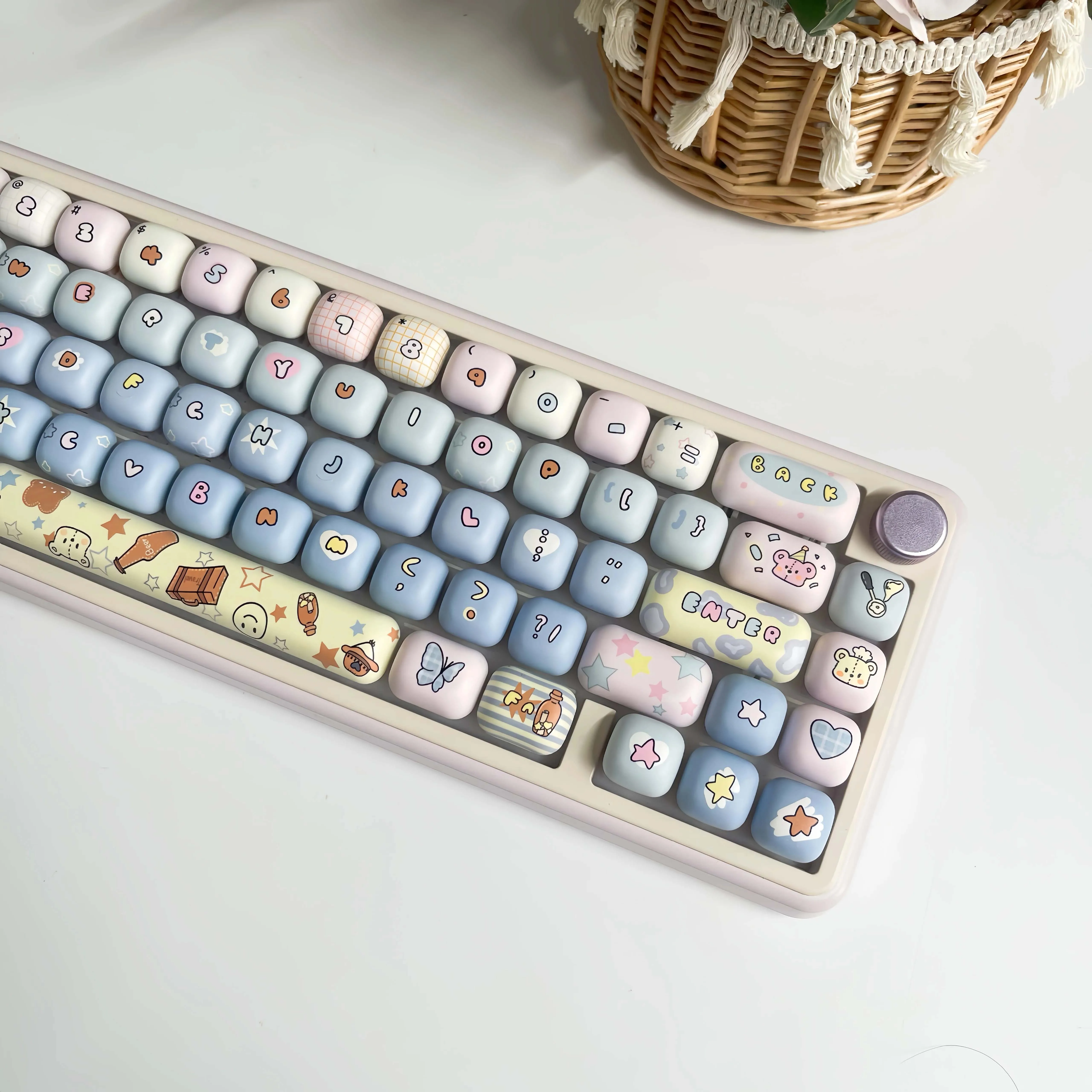 Kawaii Pastel Party Mog Profile Keycaps (135 Keys) - Special Edition