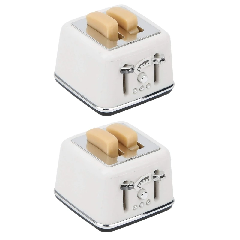 

Realistic Miniature Toaster Model For Doll House Kitchen Setup with Sliced Bread 1/12 Doll House Simulation Decorationi 15UB