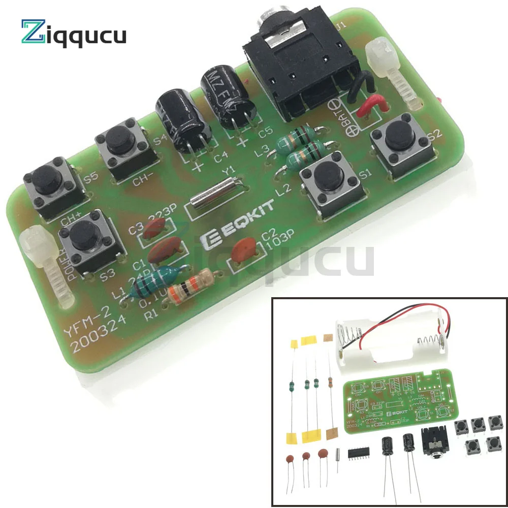 76-108MHz FM Stereo Radio DIY Kit Wireless FM Receiver Module Frequency DIY Electronic Production Training Welding Skills