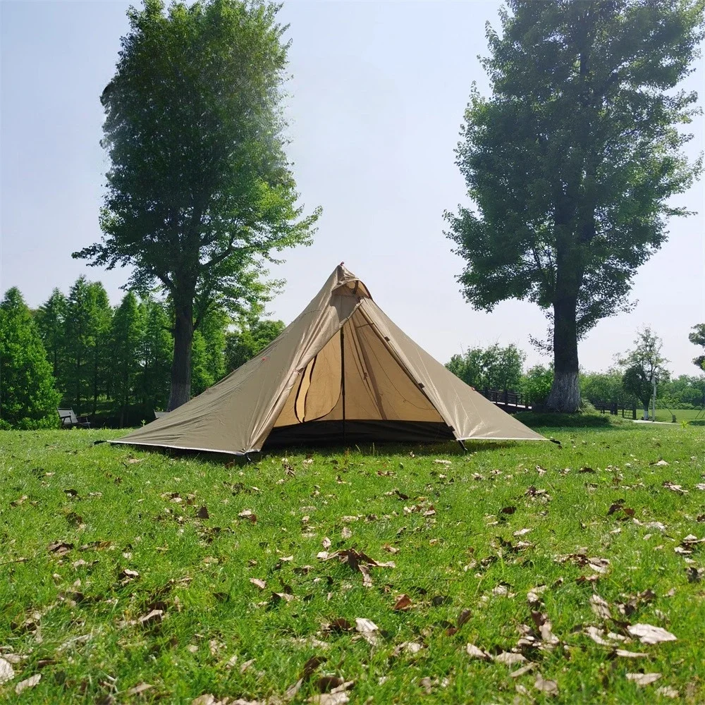 Ultra-light rodless pyramid camping tent outdoor equipment shelter