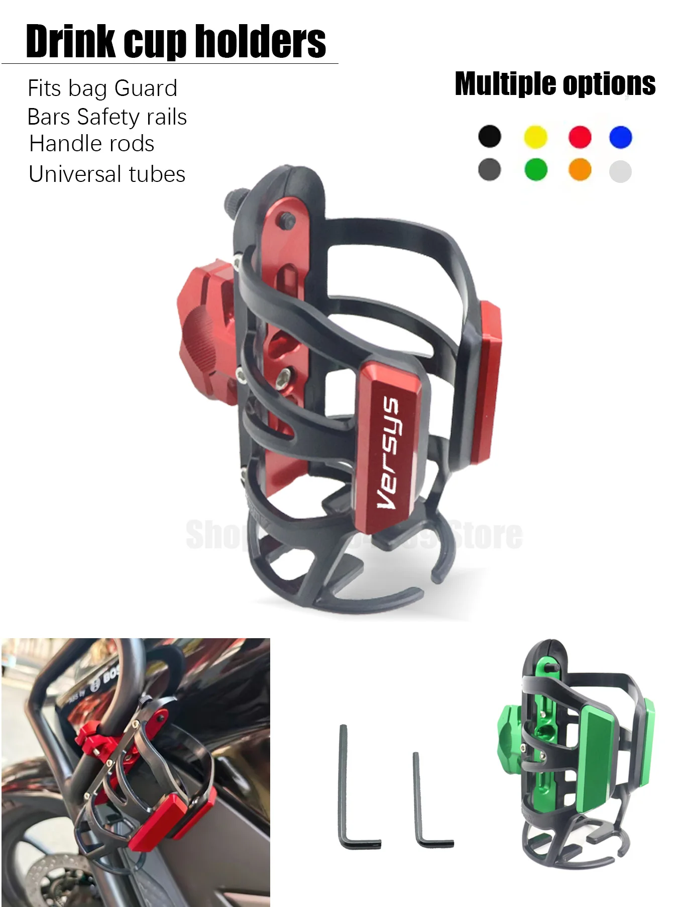 For Kawasaki Versys 650 Versys1000 Versys 300 650 1000  Motorcycle Drink Holder Bicycle Bottle Cage Conversion Accessories