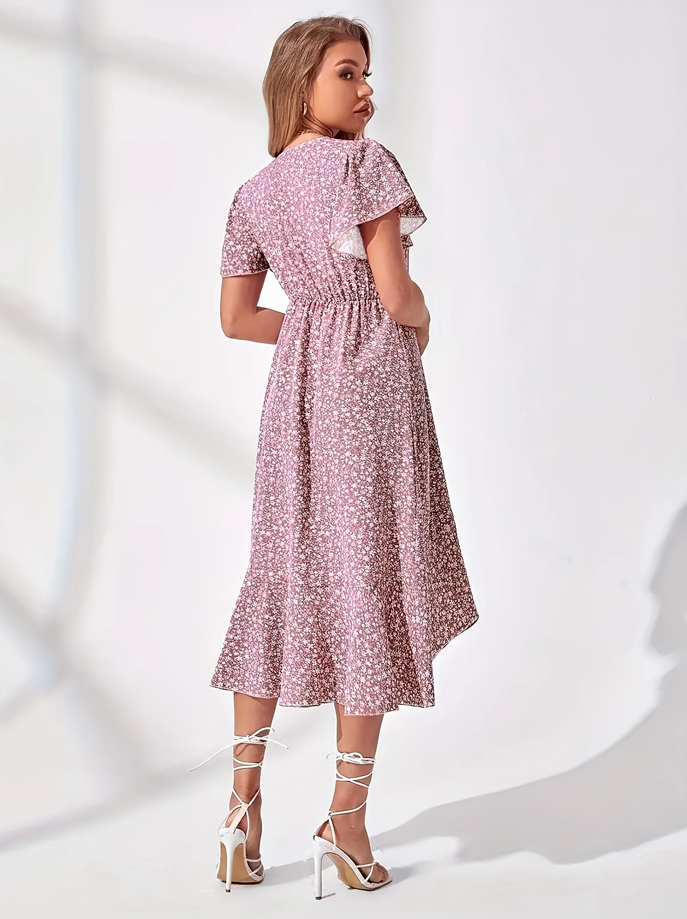 فستان نسائي منسوج كبير الحجم كاجوال بوهيمي ماكسي صيفي على شكل حرف A ملابس طويلة بطول كامل #2