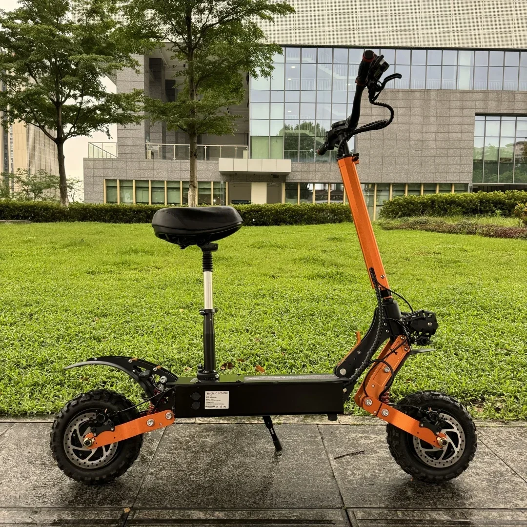 2024 Adult Fast 45MPH Electric Scooter for 50MPH High Speed 6000W 60V 11 Inch Off Road Dual Motoy with Seat the most sold