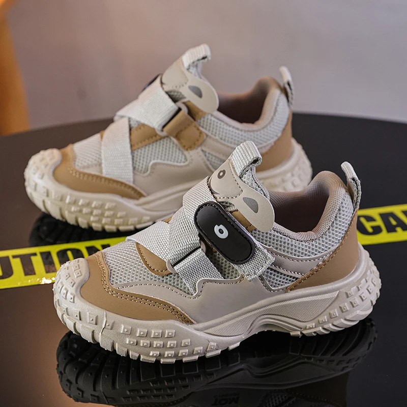 

Kids Running Shoes Mesh Breathable Boys Girls Casual Sneakers Thick Soft 2025 Autumn New Children Sports Shoes Non-slip Fashion