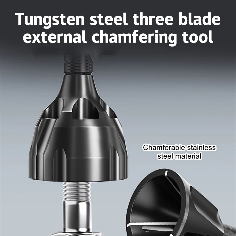 Sbavatura in acciaio al tungsteno smusso filettatura Trimmer lega rimuovere Burr vite asta bullone sbavatura strumento