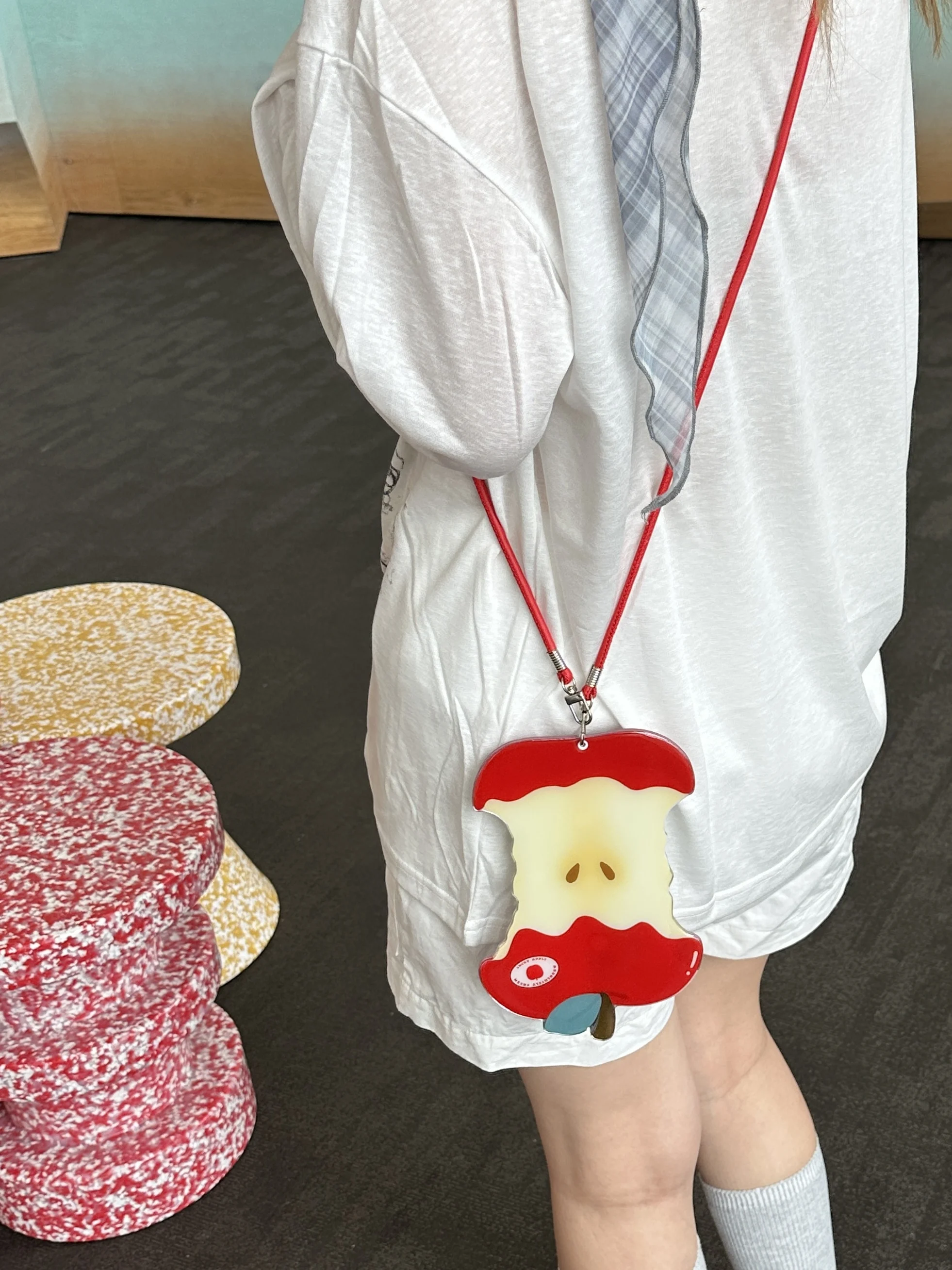 

3D Cartoon Mirror Apple Core Phone case for iphone 16 Promax 15 14 13 Back Cover