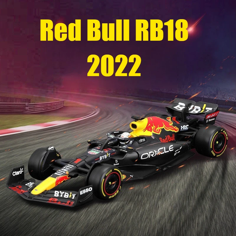 

Bburago 1:43 2022 Oracle Red Bull RB18 Raing Winner Abu Dhabi Grand Prix Max Verstappen Formula Car Static Diecast Alloy Model