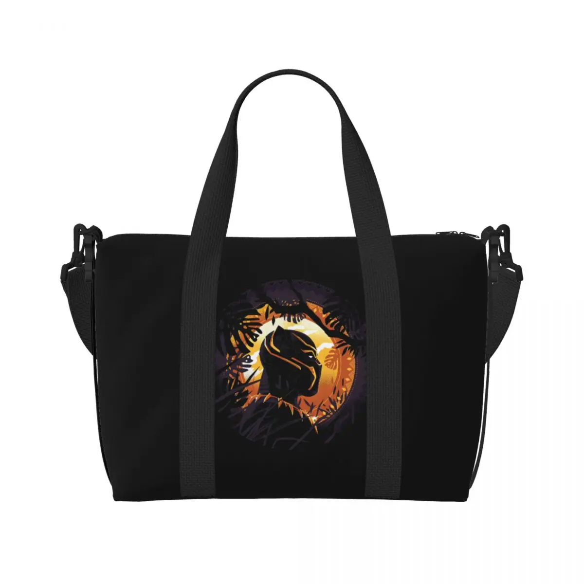 

Изготовленная на заказ пляжная большая сумка «Черная пантера» для женщин, очень большая спортивная ручная кладь, дорожные сумки для покупок из фильма супергероя