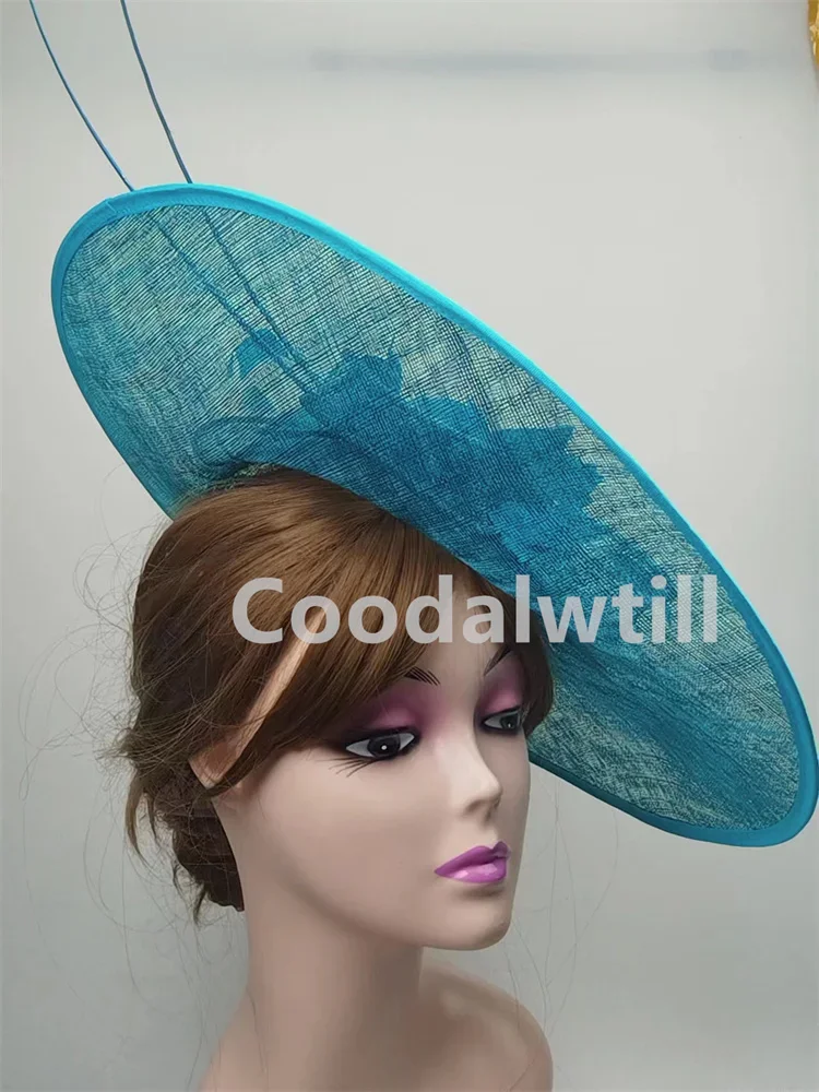 Grand Chapeau Fascinateur Derby pour Femme, Plume, Royal Ascot, ixde Mariage, Pièce de Sauna, Fleur, Église