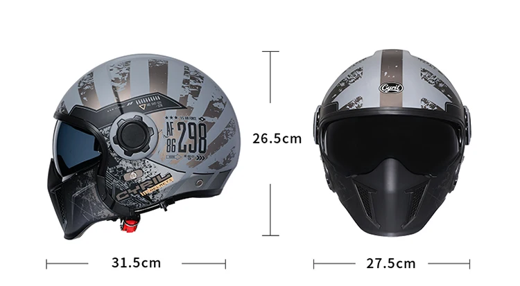 Modular Motorcycle Helmet Full Face Open Face Retro Helmets DOT ECE APPROVED CYRIL OP12A Capacete De Moto Masculino