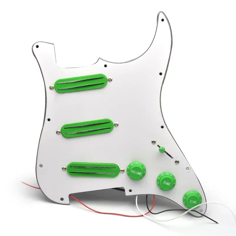 Multi Colour SSS Prewired Guitar Pickguard Mini Humbucker Electric Guitar 9K/9K/9K Loaded Prewired for ST Style Guitar