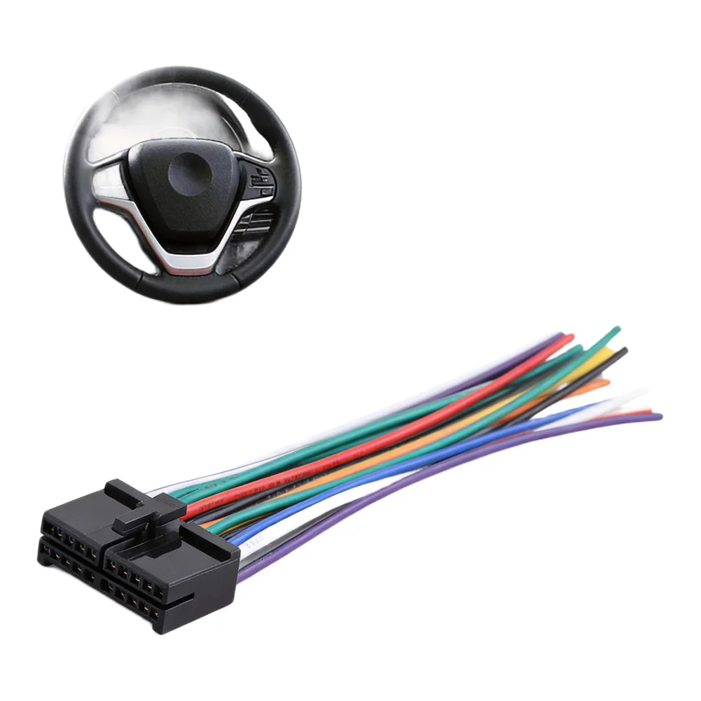 20pin Audio Wiring Adapter High Universality Fitment Audio Wiring Adapter ABS Adapter Cable Power Cord Practical