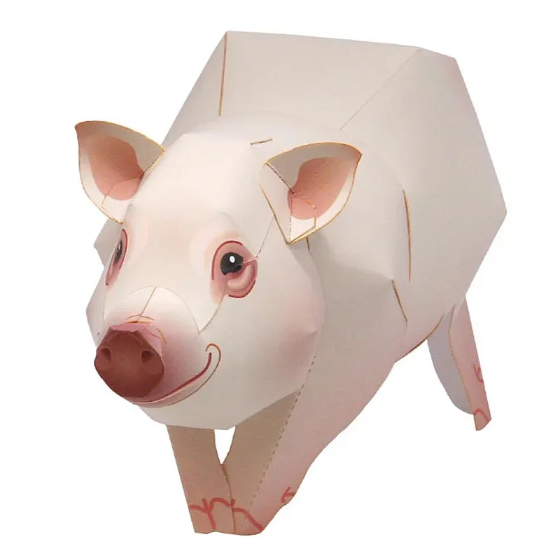 

Миниатюрная свинья, оригами, художественная складная мини-милая 3D бумажная модель, фигурка животного из бумаги, сделай сам, для детей и взрослых, игрушки ручной работы QD-011