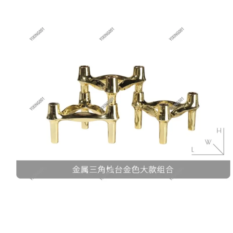 

Серебряный подсвечник в скандинавском стиле - декор свадебного стола/гостиной, элегантный эстетический металлический орнамент для домашней мебели